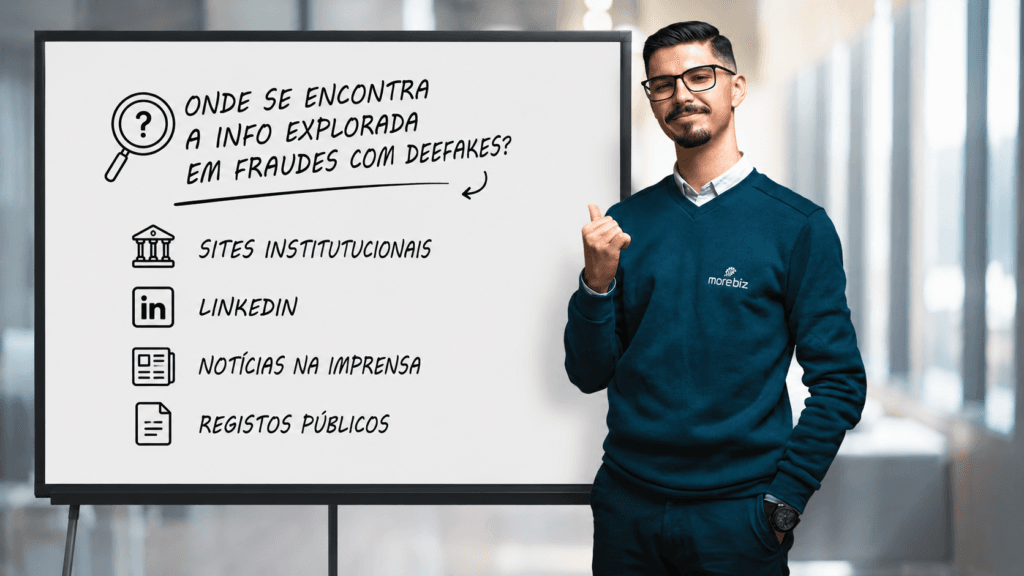 Onde se encontra a info explorada em fraudes com Deefakes? 