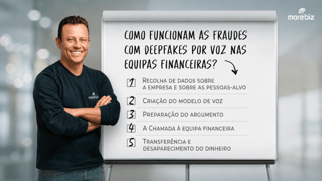 Como funcionam as fraudes com deepfakes por voz nas equipas financeiras?