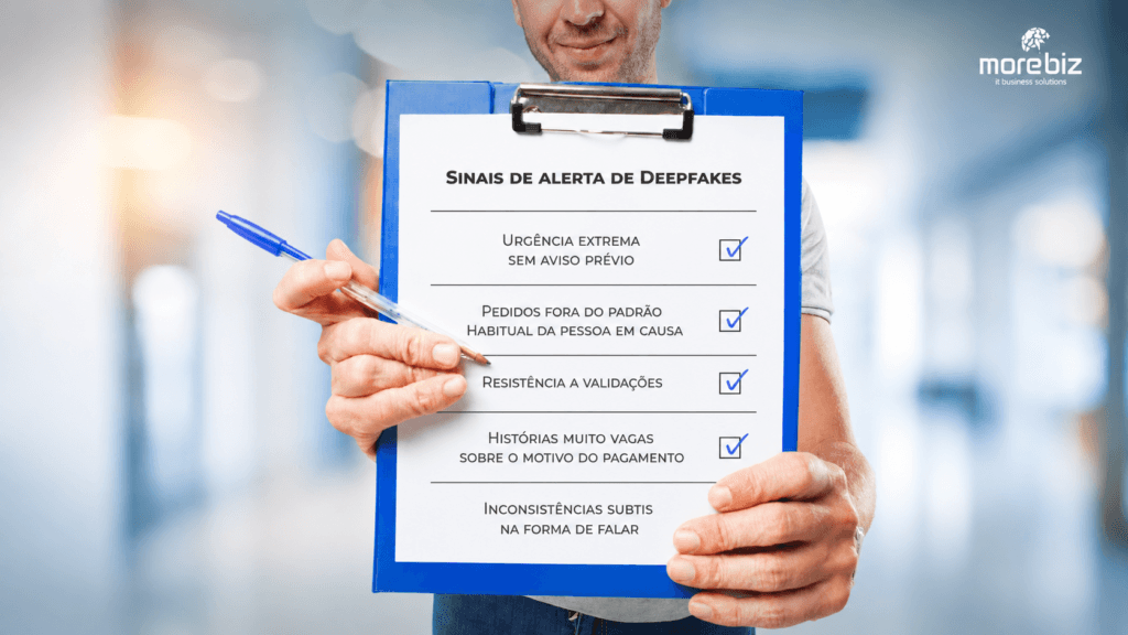 Sinais de alerta de Deepfakes
