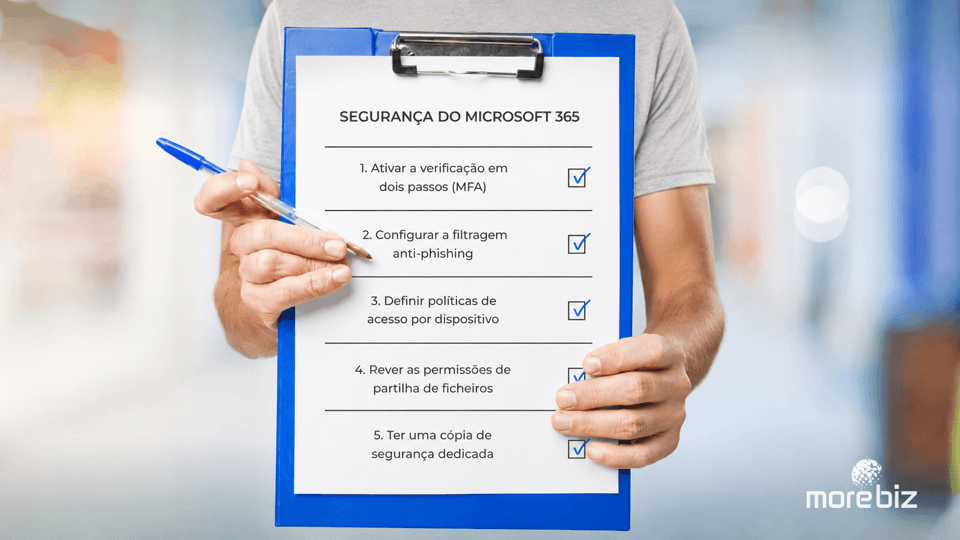 Checklist de segurança do Microsoft 365