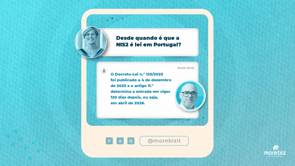 Desde quando é que a NIS2 é lei em Portugal?